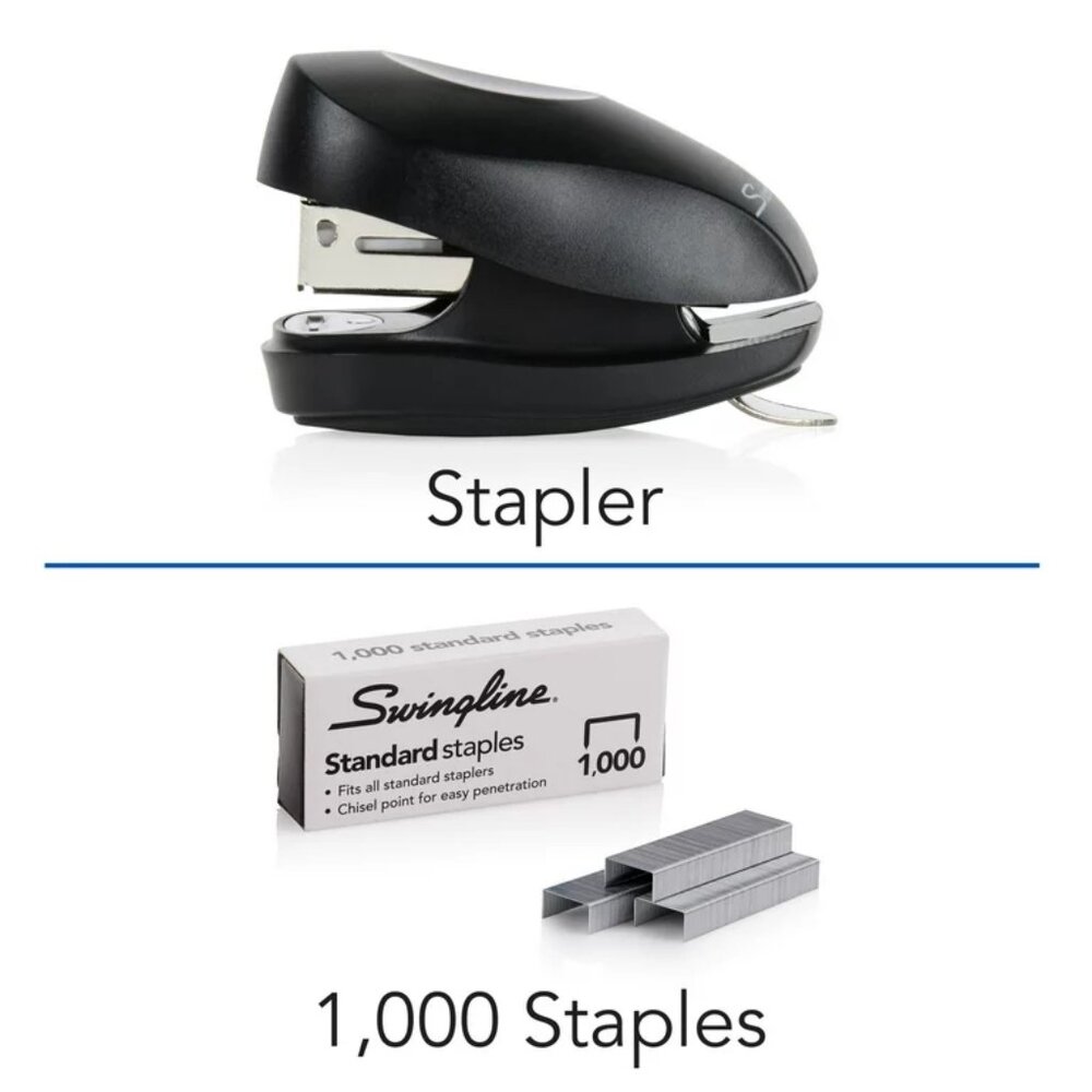 Swingline Tot Mini Stapler 12 Sheet Capacity Built-In Staple Remover & Staples